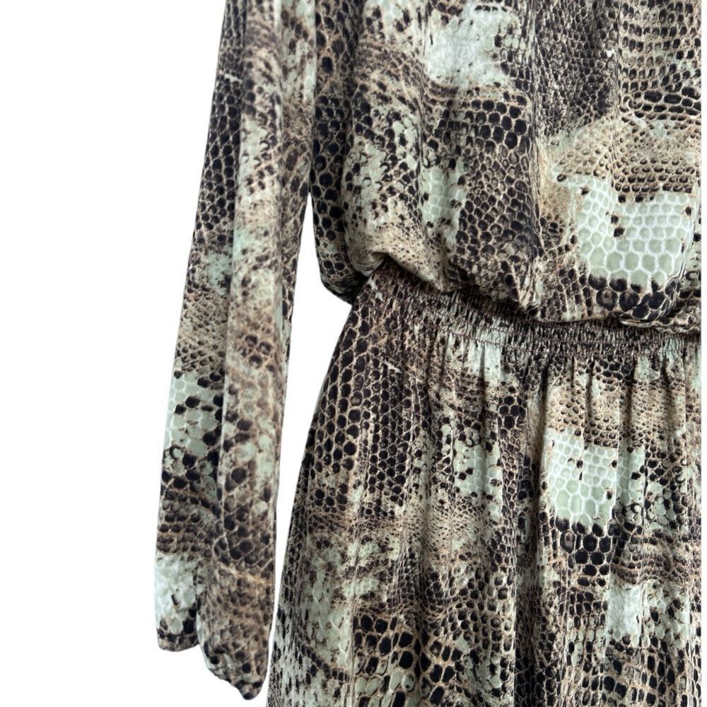 ARIELLA Mini Dress Long Sleeves Sneak Printed Pattern Size S. - Picture 5 of 7